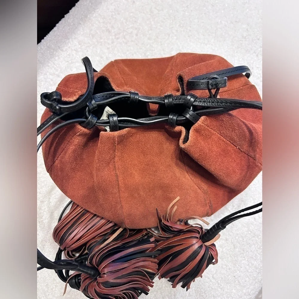Ulla Johnson, Brea Bucket Bag in Burnt Orange